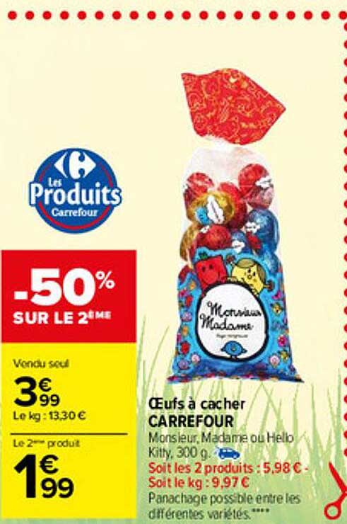 oeufs à cacher carrefour