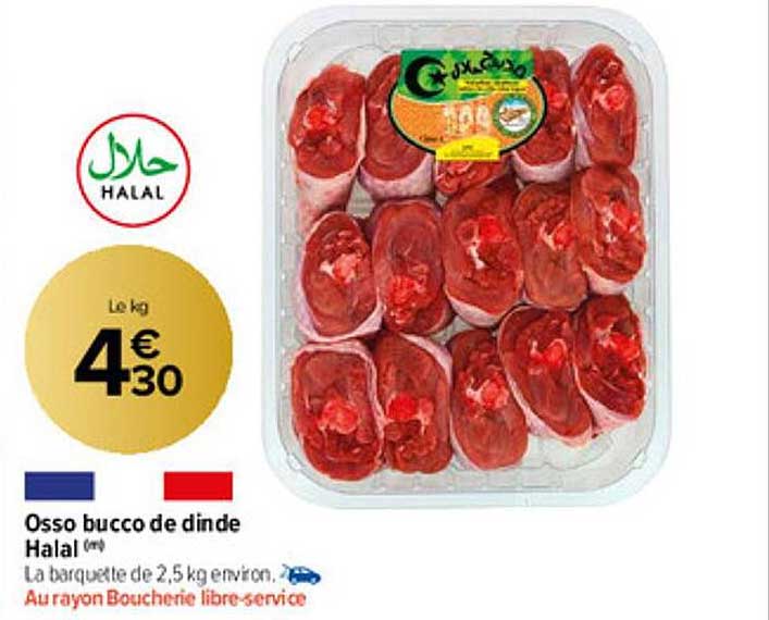 osso bucco de dinde halal
