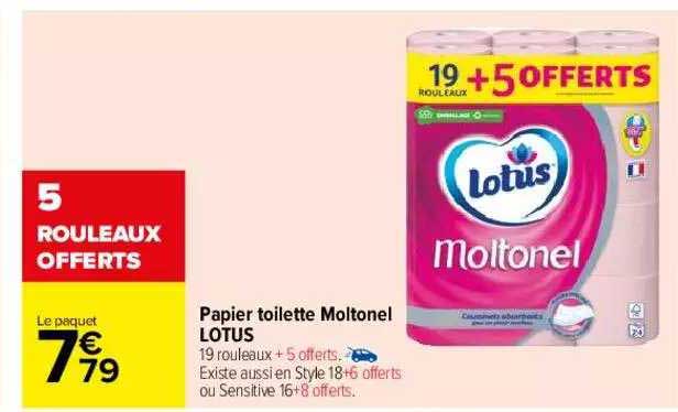 Papier Toilette Moltonel Lotus
