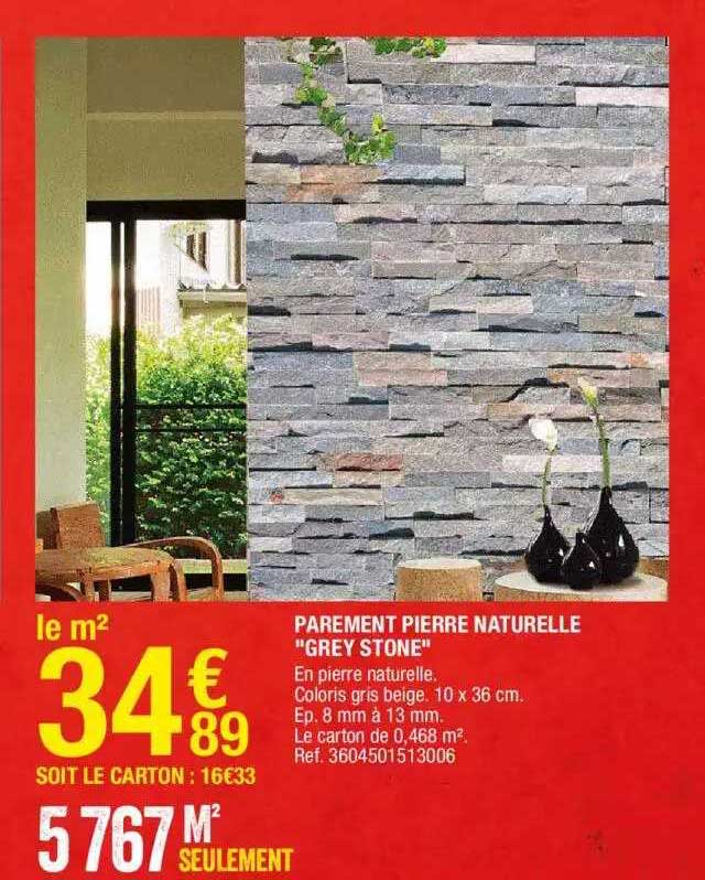 parement pierre naturelle "grey stone"