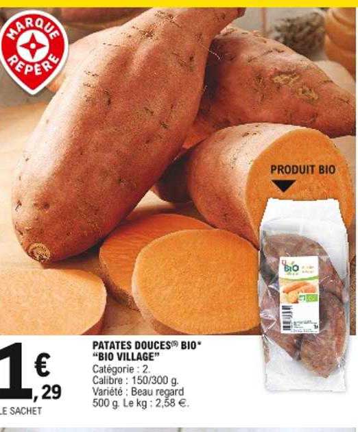 patates douces bio "bio village"