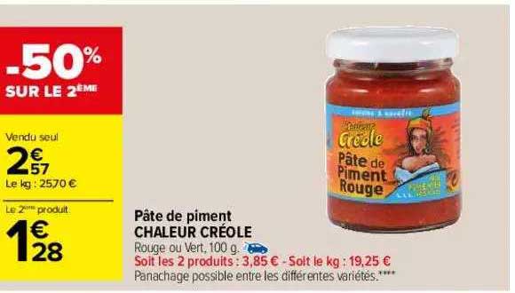 Pâte De Piment Chaleur Créole