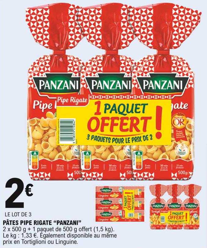 pâtes pipe rigate "panzani"