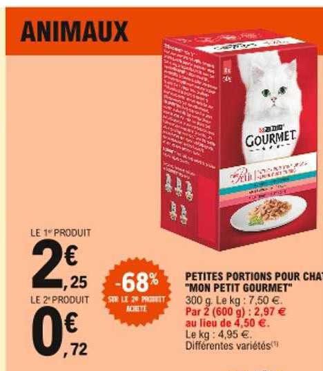 petites portions pour chat "mon petit gourmet"
