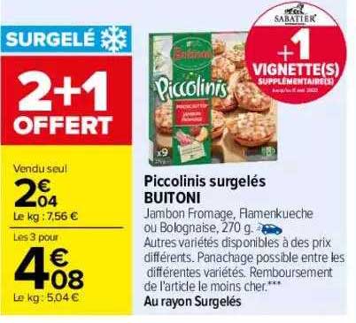 Piccolinis Surgelés Buitoni