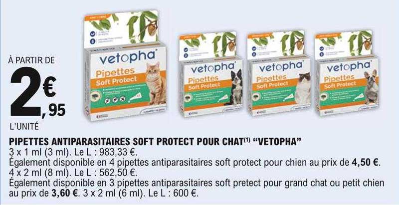 pipettes antiparasitaires soft protect pour chat "vetopha"