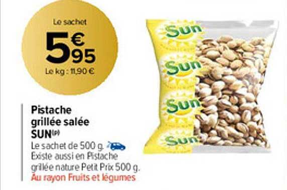 Pistache Grillée Salée Sun