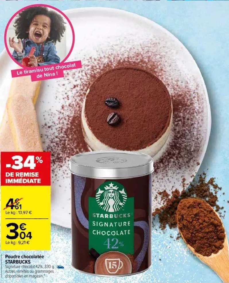 poudre chocolatée starbucks