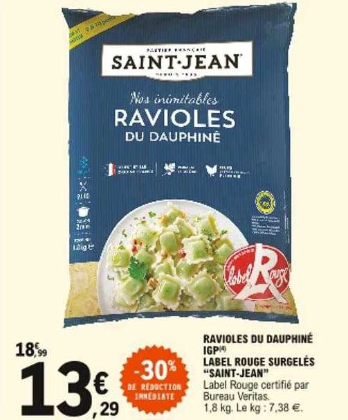 Ravioles Du Dauphiné Igp Label Rouge Surgelés "saint-jean"