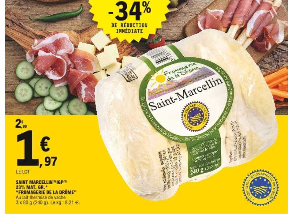 saint marcellin igp 23% mat. gr. "fromagerie de la drôme