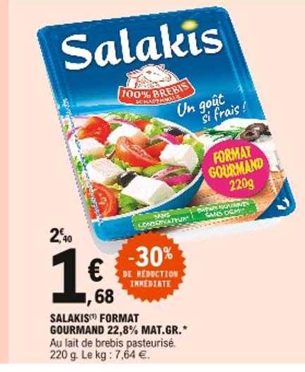 salakis format gourmand 22,8% mat. gr.