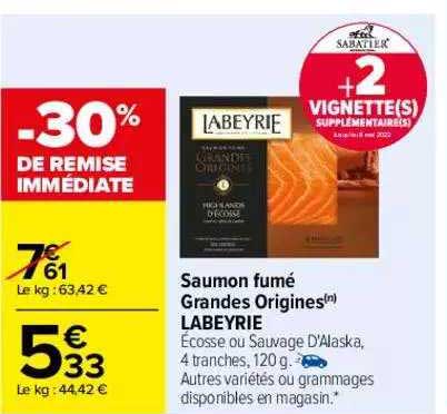 saumon fumé grandes origines labeyrie