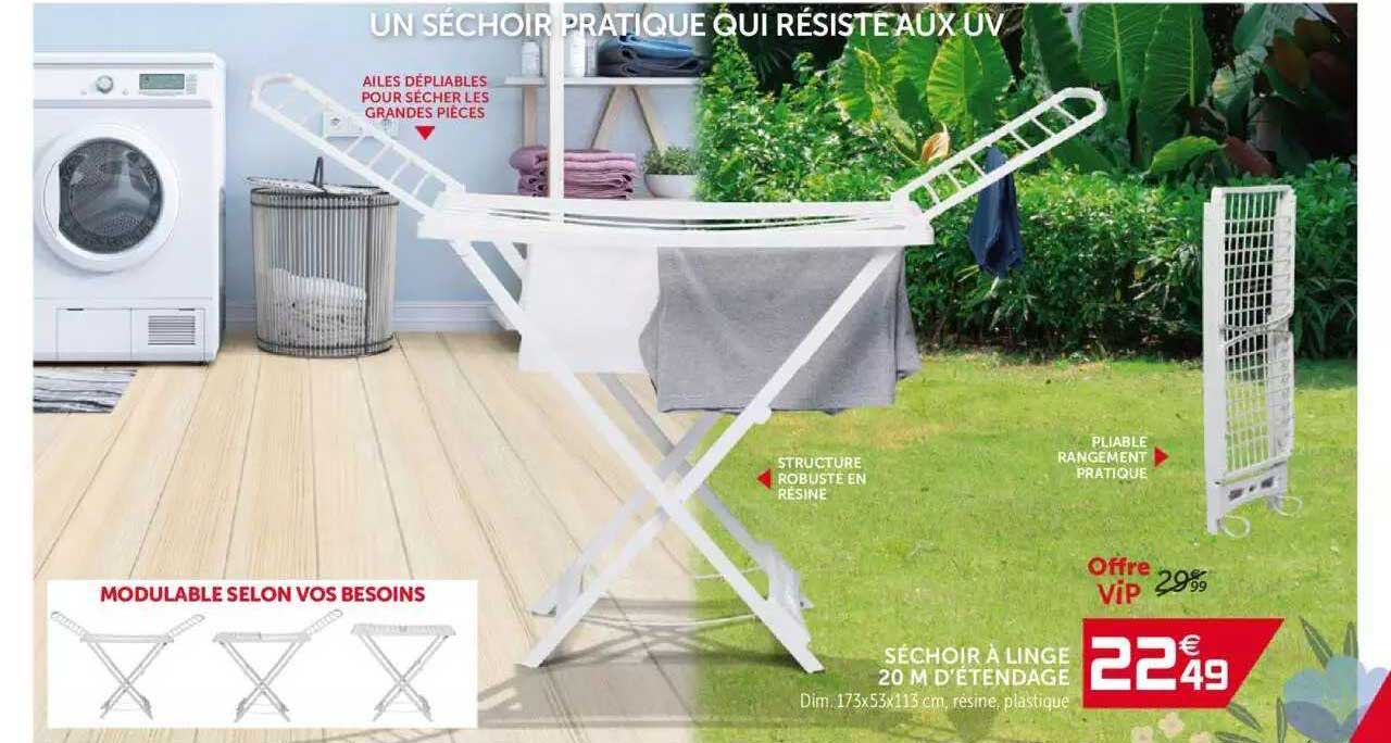 séchoir à linge 20 m d'étendage