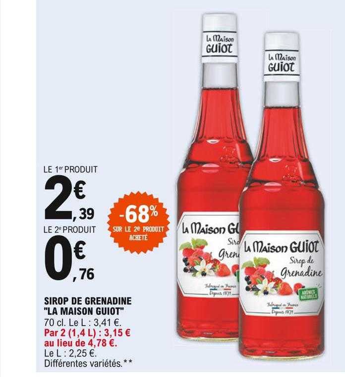 Sirop De Grenadine "la Maison Guiot"