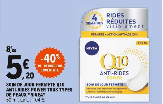 soin de jour fermeté q10 anti-rides power tous types de peaux "nivea"