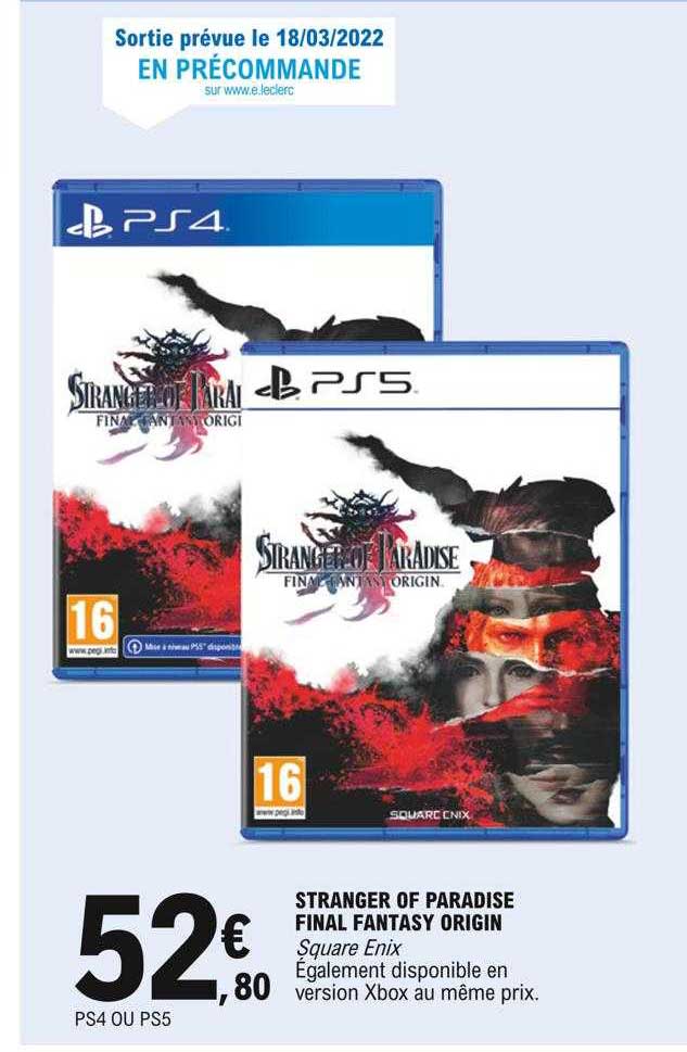 Stranger Of Paradise Final Fantasy Origin