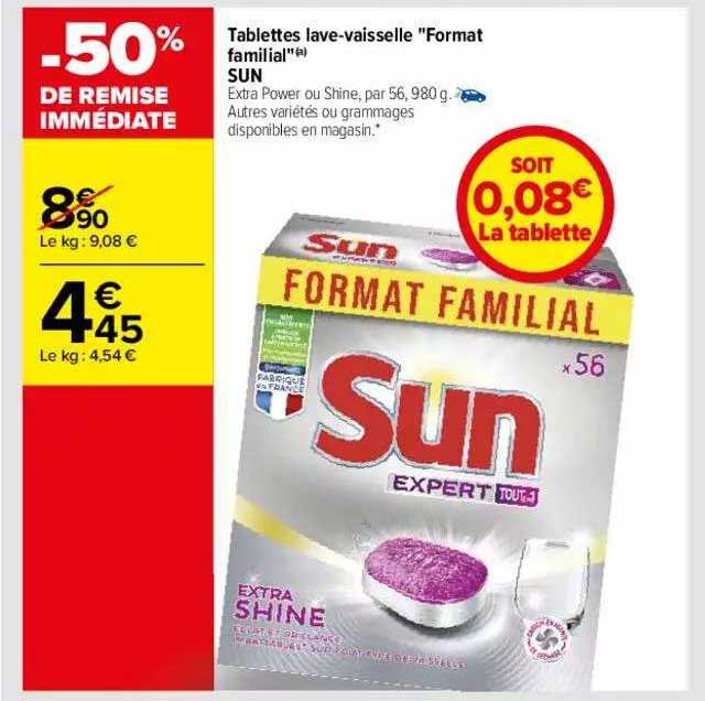 tablettes lave-vaisselle "format familial"