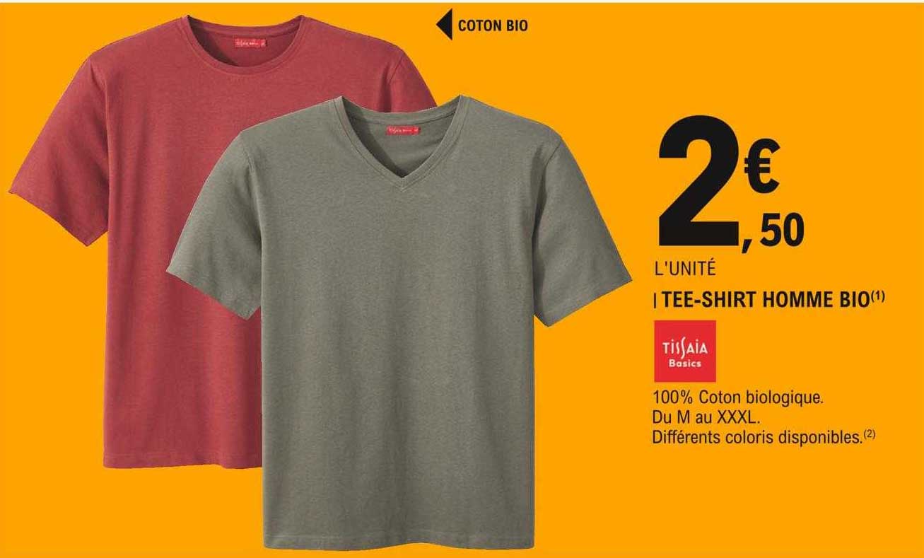 tee-shirt homme bio tissaia basics