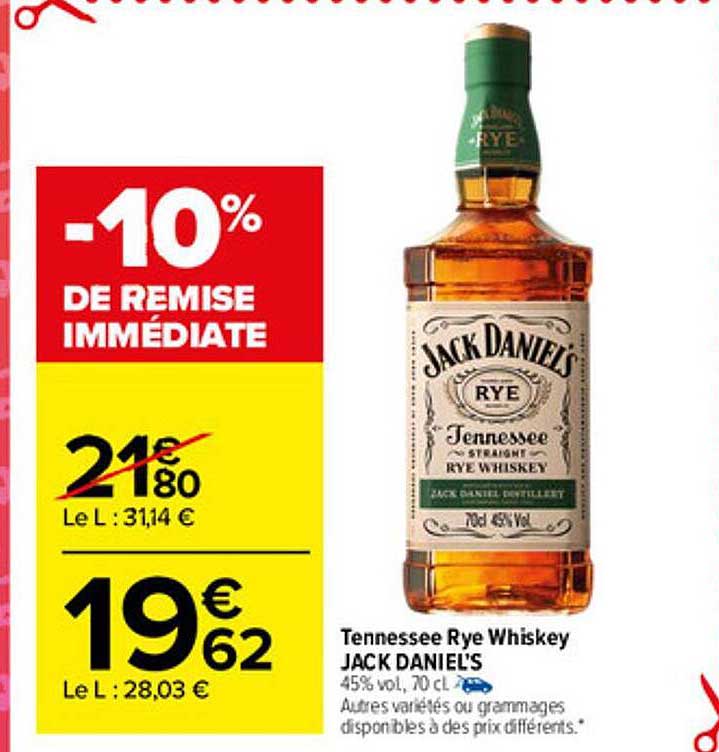 tennessee rye whiskey jack daniel's