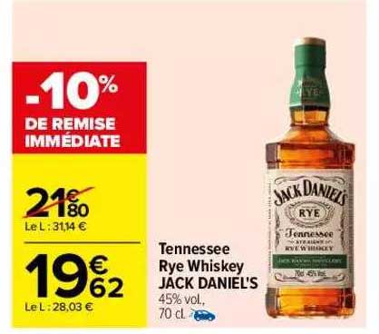 tennessee rye whiskey jack daniel's