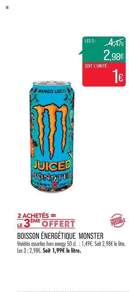 boisson énergétique monster