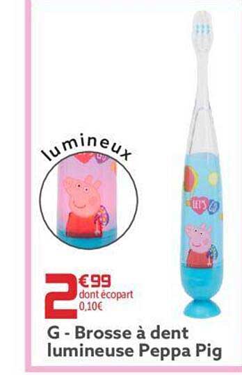 brosse à dent lumineuse peppa pig