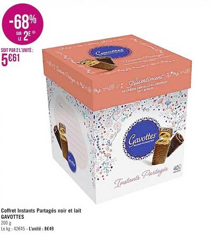 coffret instants partagés noir et lait gavottes