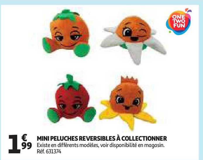 Mini Peluches Réversibles à Collectionner One Two Fun