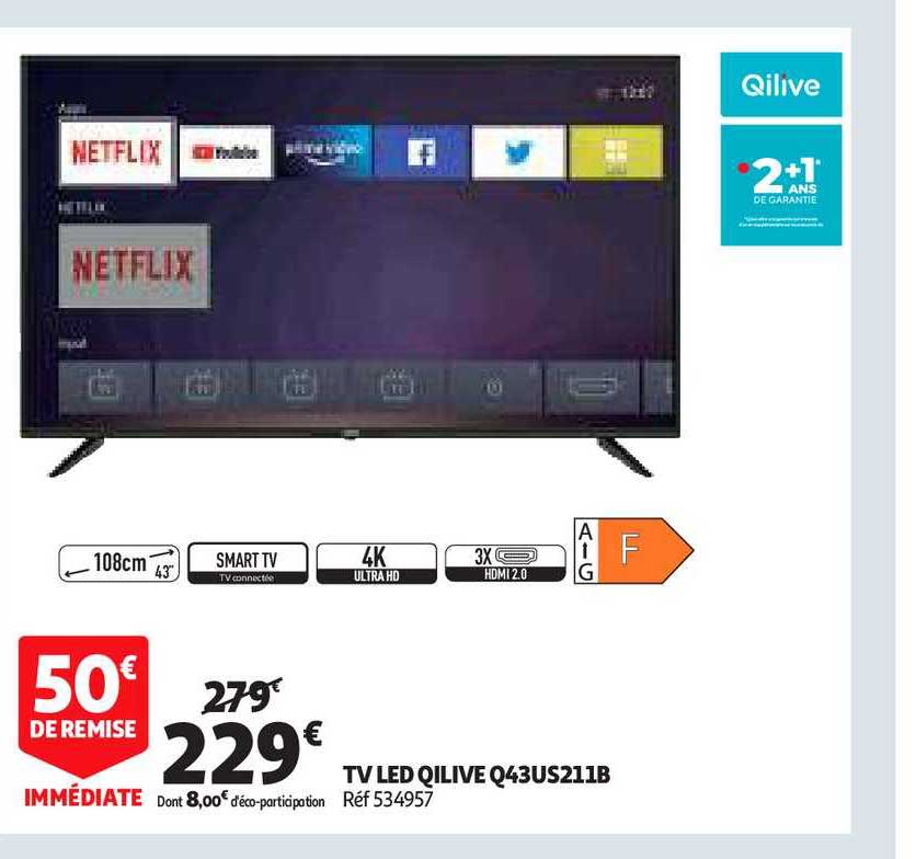 tv led qilive q43us211b