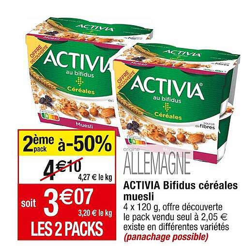 Activia Bifidus Céréales Muesli