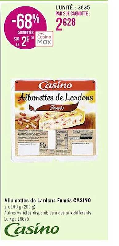 Allumettes De Lardons Fumés Casino