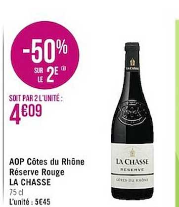 aop côtes du rhône réserve rouge la chasse