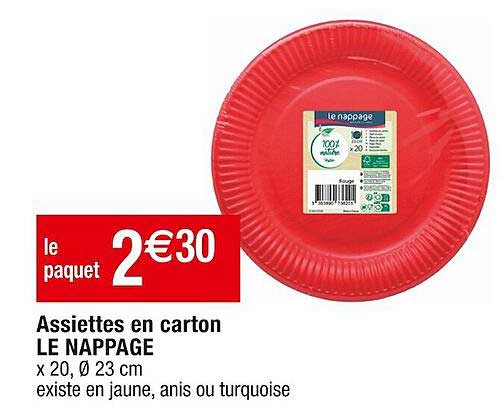 assiettes en carton le nappage