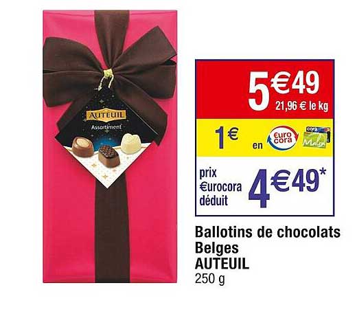 ballotins de chocolats belges auteuil
