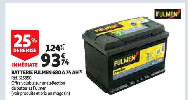 batterie fulmen 680 à 74 Ah