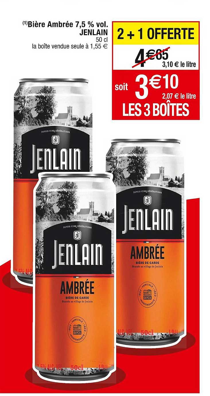 Bière Ambrée 7,5% Vol. Jenlain