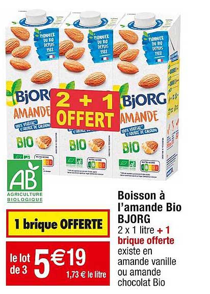 boisson à l'amande bio bjorg
