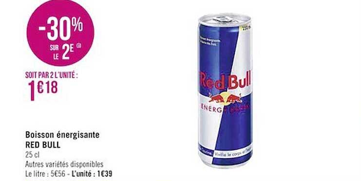 boisson énergisante red bull