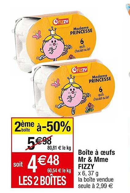 boîte à œufs mr & mme fizzy