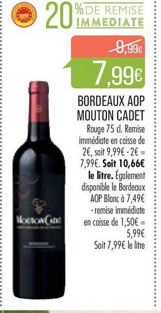bordeaux aop mouton cadet