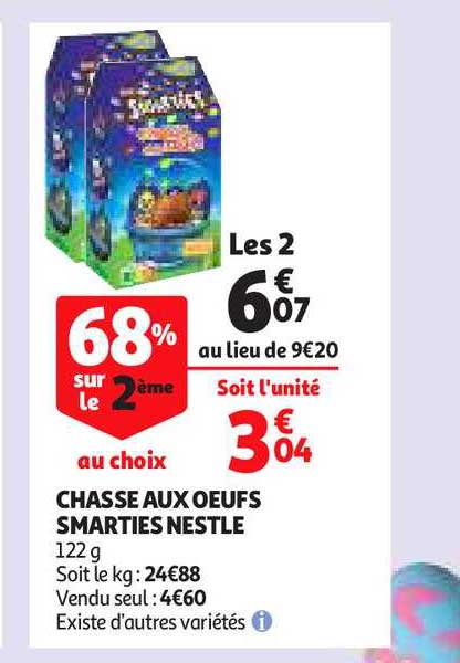 chasse aux œufs smarties nestlé