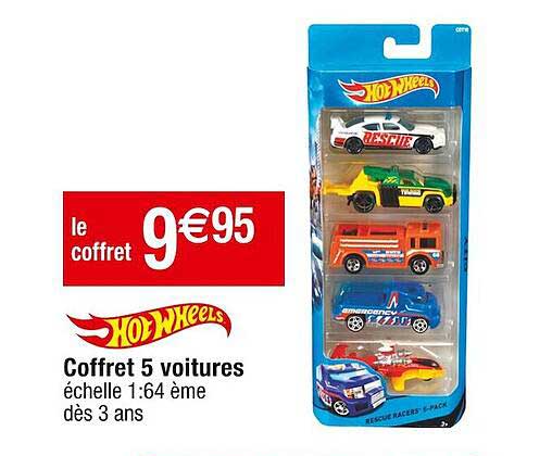 coffret 5 voitures hot wheels