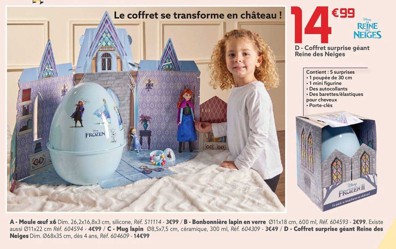 coffret surprise géant reine des neiges