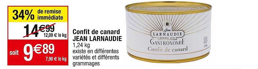 Confit De Canard Jean Larnaudie