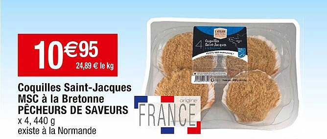 Coquilles Saint-jacques Msc à La Bretonne Pêcheurs De Saveurs