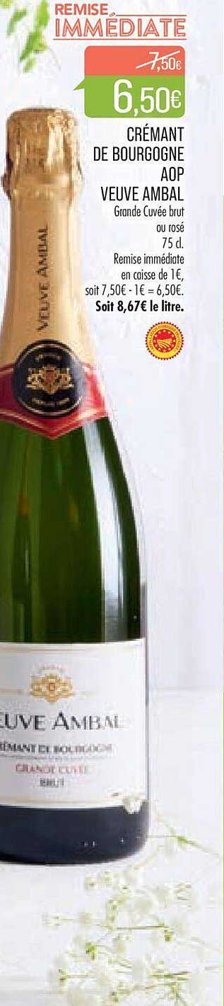 crémant de bourgogne aop veuve ambal