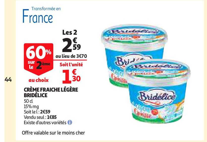 Crème Fraîche Légère Bridélice