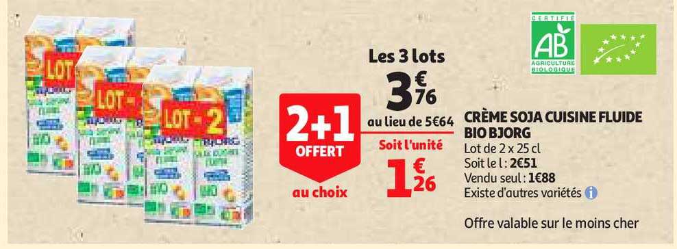 Crème Soja Cuisine Fluide Bio Bjorg