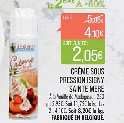crème sous pression isigny sainte mère