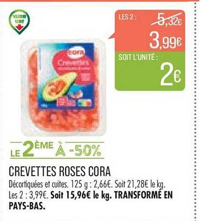 Crevettes Roses Cora